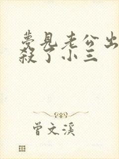 梦见老公出轨我杀了小三