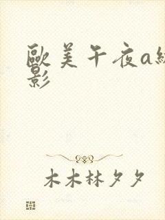 欧美午夜a级电影