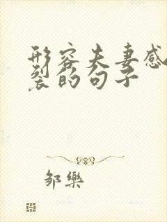 形容夫妻感情破裂的句子