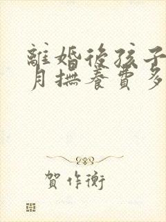 离婚后孩子每个月抚养费多少钱