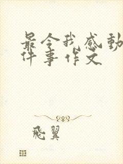 最令我感动的一件事作文