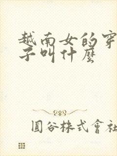 越南女的穿的裙子叫什么