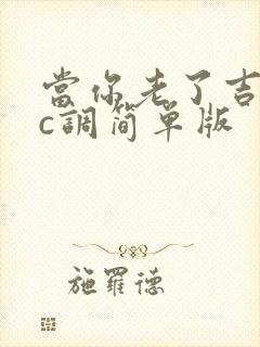 当你老了吉他谱c调简单版