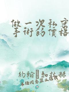 做一次私密收紧手术的价格