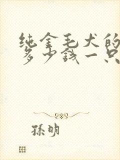 纯金毛犬的价格多少钱一只