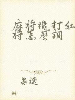 麻将机打红中麻将怎么调