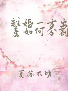 离婚一方出轨财产如何分割