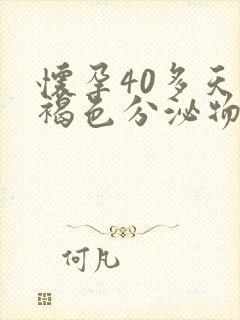 怀孕40多天有褐色分泌物