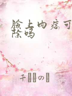 脸上肉痣可以去除吗