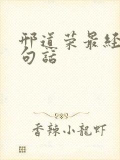 邢道荣最经典十句话