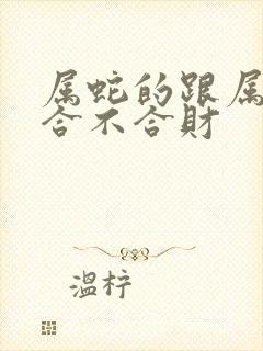 属蛇的跟属兔的合不合财