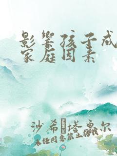 影响孩子成长的家庭因素