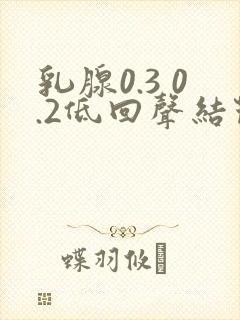 乳腺0.3 0.2低回声结节