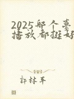 2025哪个台播放都挺好电视剧