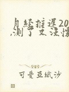 月经推迟20天,测了又没怀孕是为什么