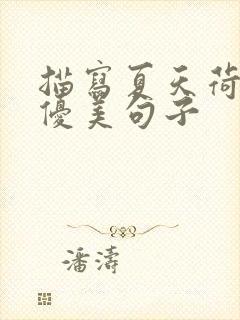 描写夏天荷花的优美句子