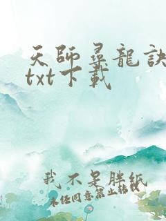 天师寻龙诀免费txt下载