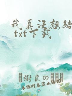 我真没想结婚啊 txt下载