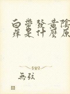 白带发黄阴道发痒是什么原因