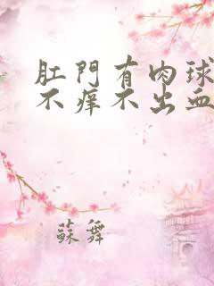 肛门有肉球不痛不痒不出血