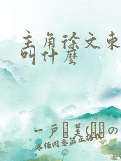 主角徐文东小说叫什么