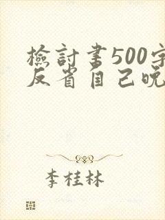 检讨书500字反省自己晚上玩手机