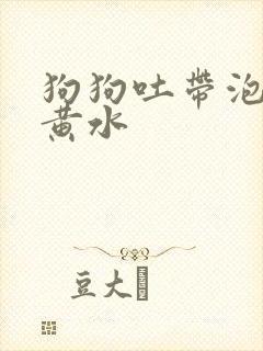 狗狗吐带泡沫的黄水