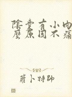 阴囊有小肉粒什么原因不痛不痒