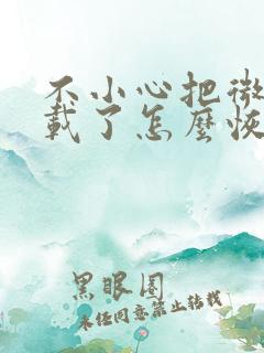 不小心把微信卸载了怎么恢复