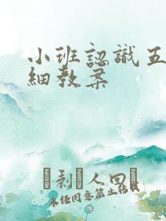 小班认识五官详细教案