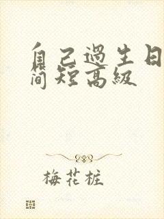 自己过生日文案简短高级