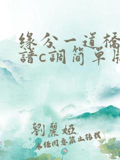 缘分一道桥吉他谱c调简单版