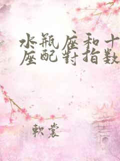 水瓶座和十二星座配对指数表