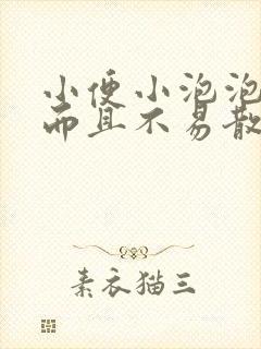 小便小泡泡多,而且不易散去