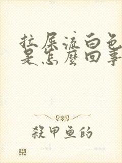 拉屎流白色粘液是怎么回事