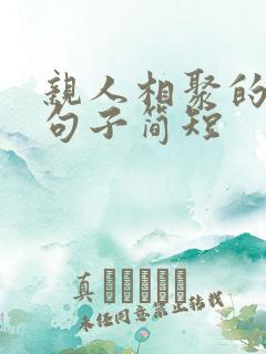 亲人相聚的唯美句子简短