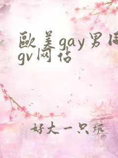 欧美gay男同gv网站