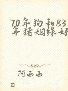 70年狗和83年猪姻缘好不好