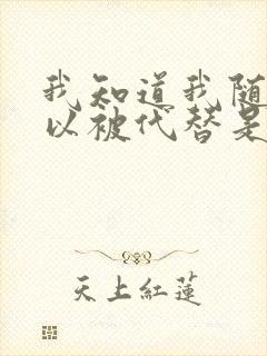 我知道我随时可以被代替是什么歌