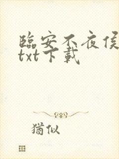 临安不夜侯小说txt下载