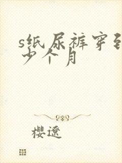 s纸尿裤穿到多少个月