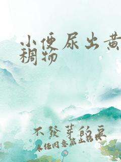 小便尿出黄色粘稠物