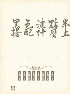 黑色波点半身裙搭配什么上衣好看