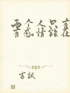 两个人只有性没有感情能在一起吗