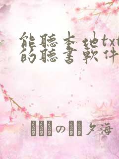 能听本地txt的听书软件