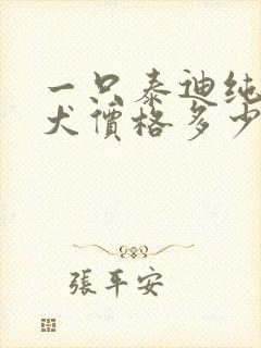 一只泰迪纯种幼犬价格多少钱