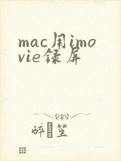 mac用imovie录屏