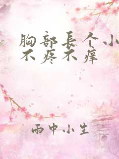 胸部长个小疙瘩不疼不痒