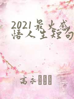 2021最火感悟人生短句