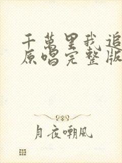 千万里我追寻你原唱完整版